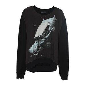 Christopher Kane Car Crash Sweatshirt in Black Cotton